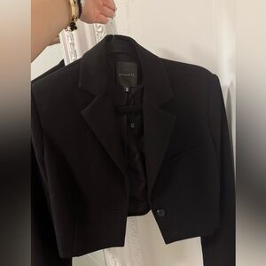 Cropped black blazer
